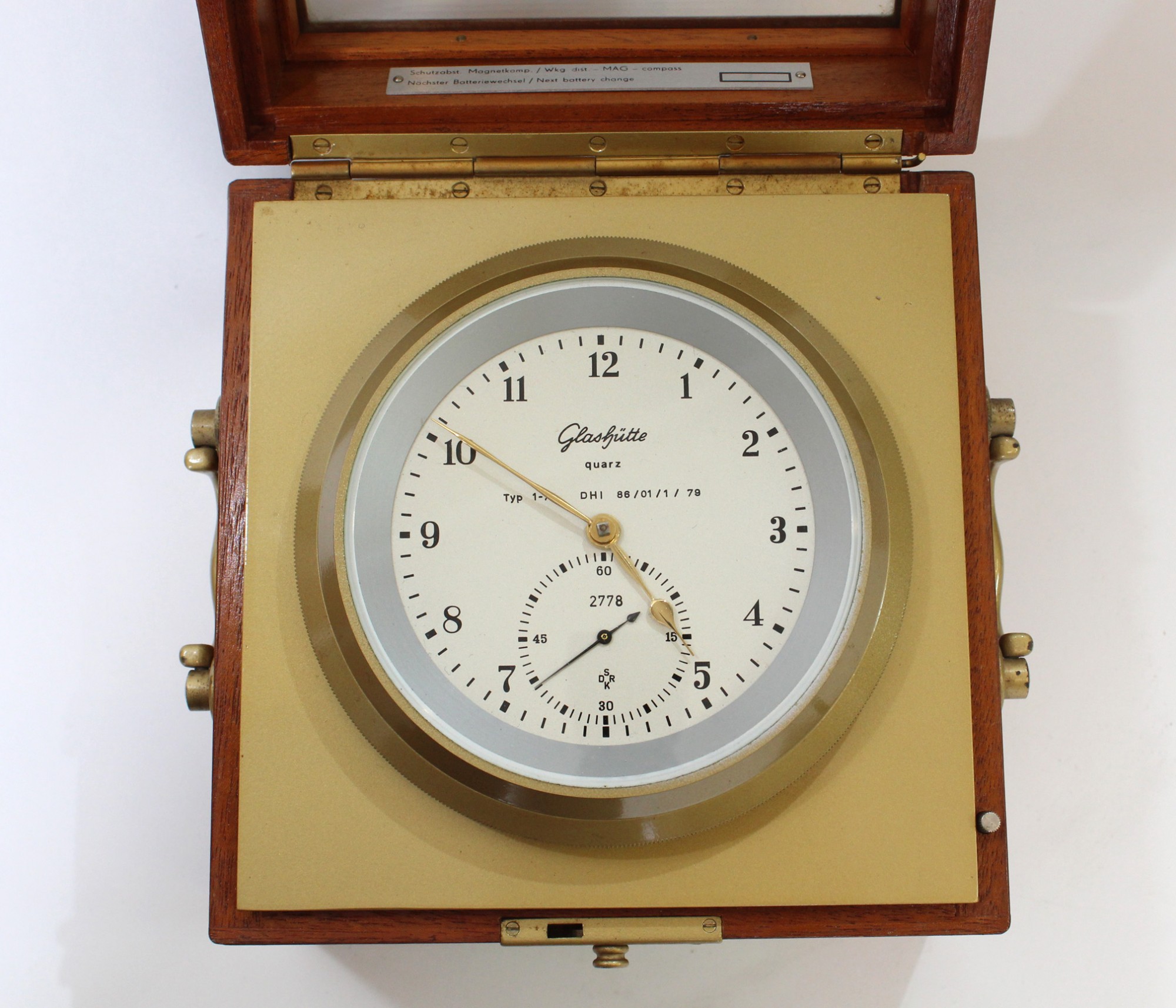 Glashütte quarz Marine Chronometer clock Carlton Clocks