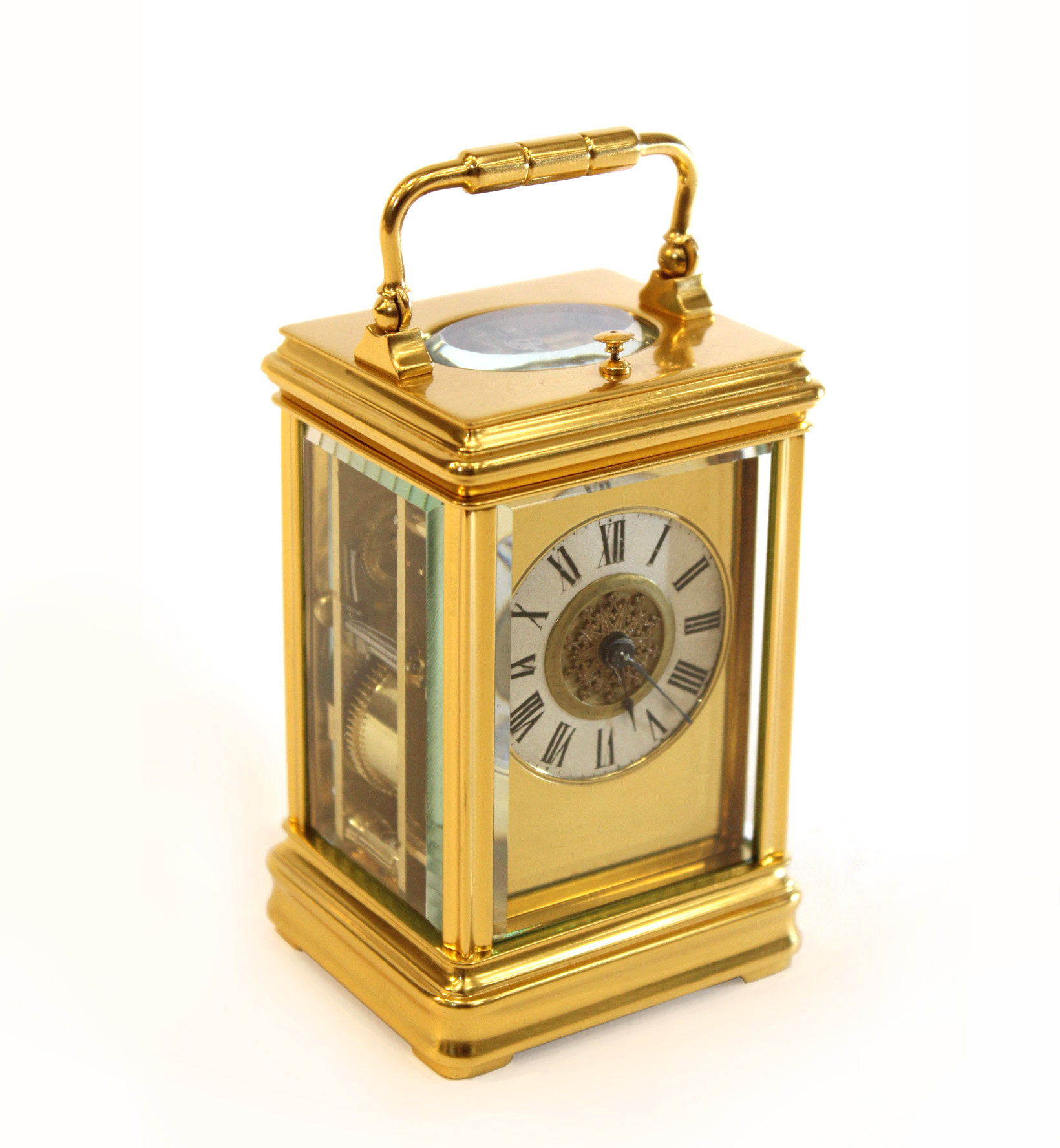 Small French striking Carriage Clock Carlton Clocks