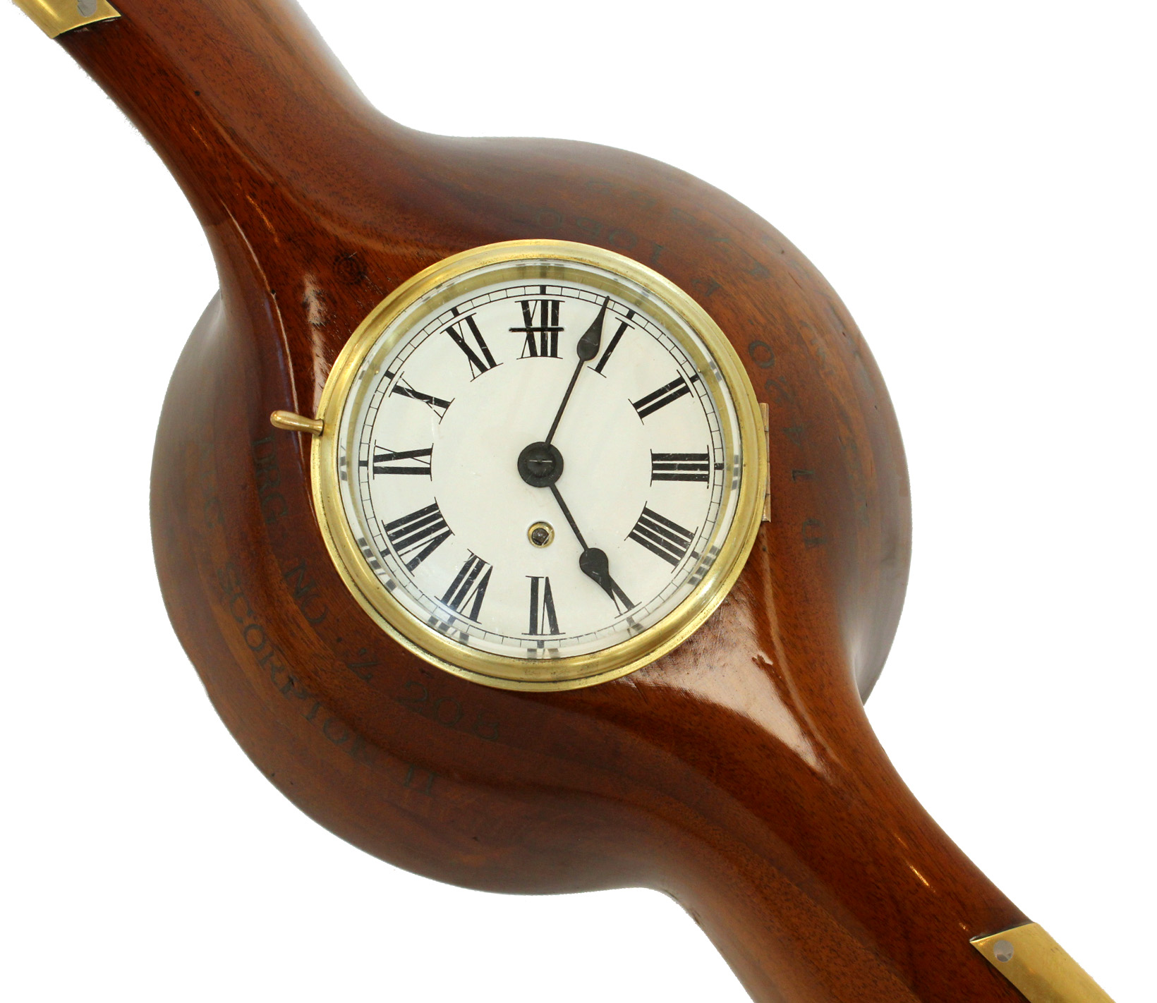 Laminated Wooden Propeller with clock Carlton Clocks