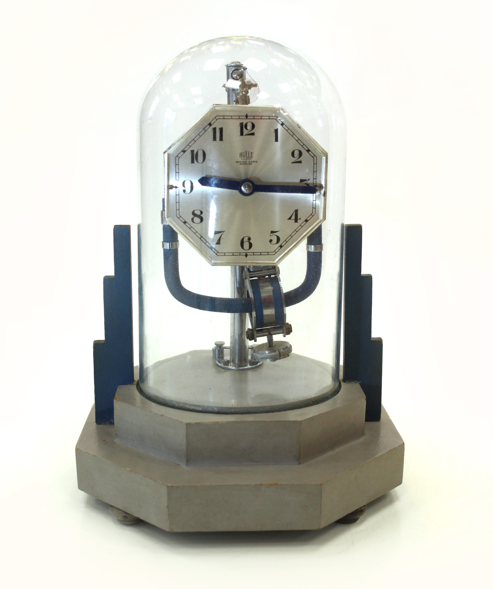 Art Deco Bulle clock under a glass dome Carlton Clocks