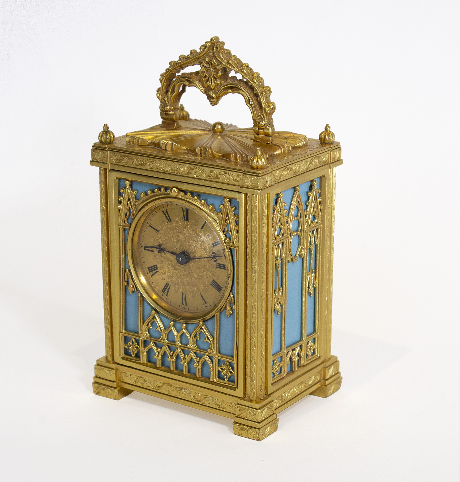 Miniature striking English carriage clock James McCabe Carlton Clocks