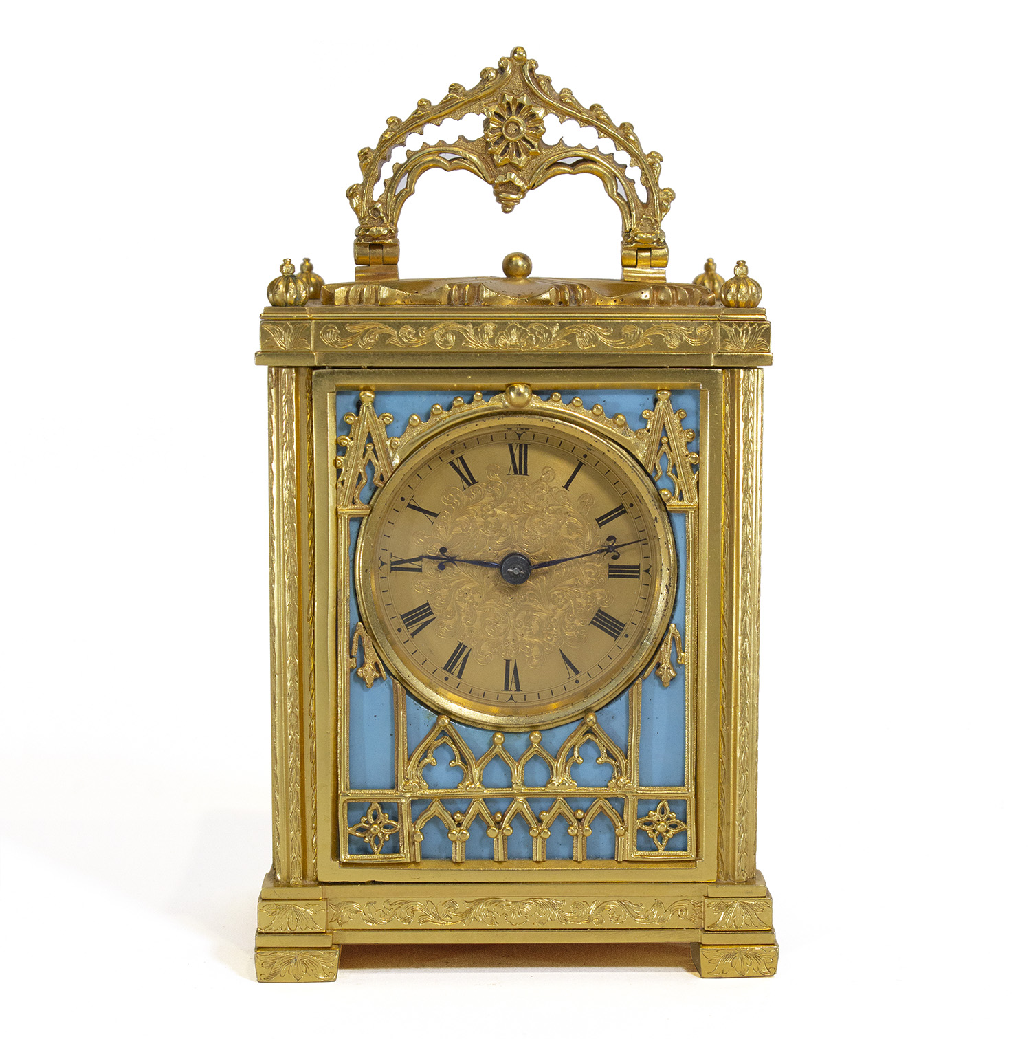 Miniature striking English carriage clock James McCabe Carlton Clocks
