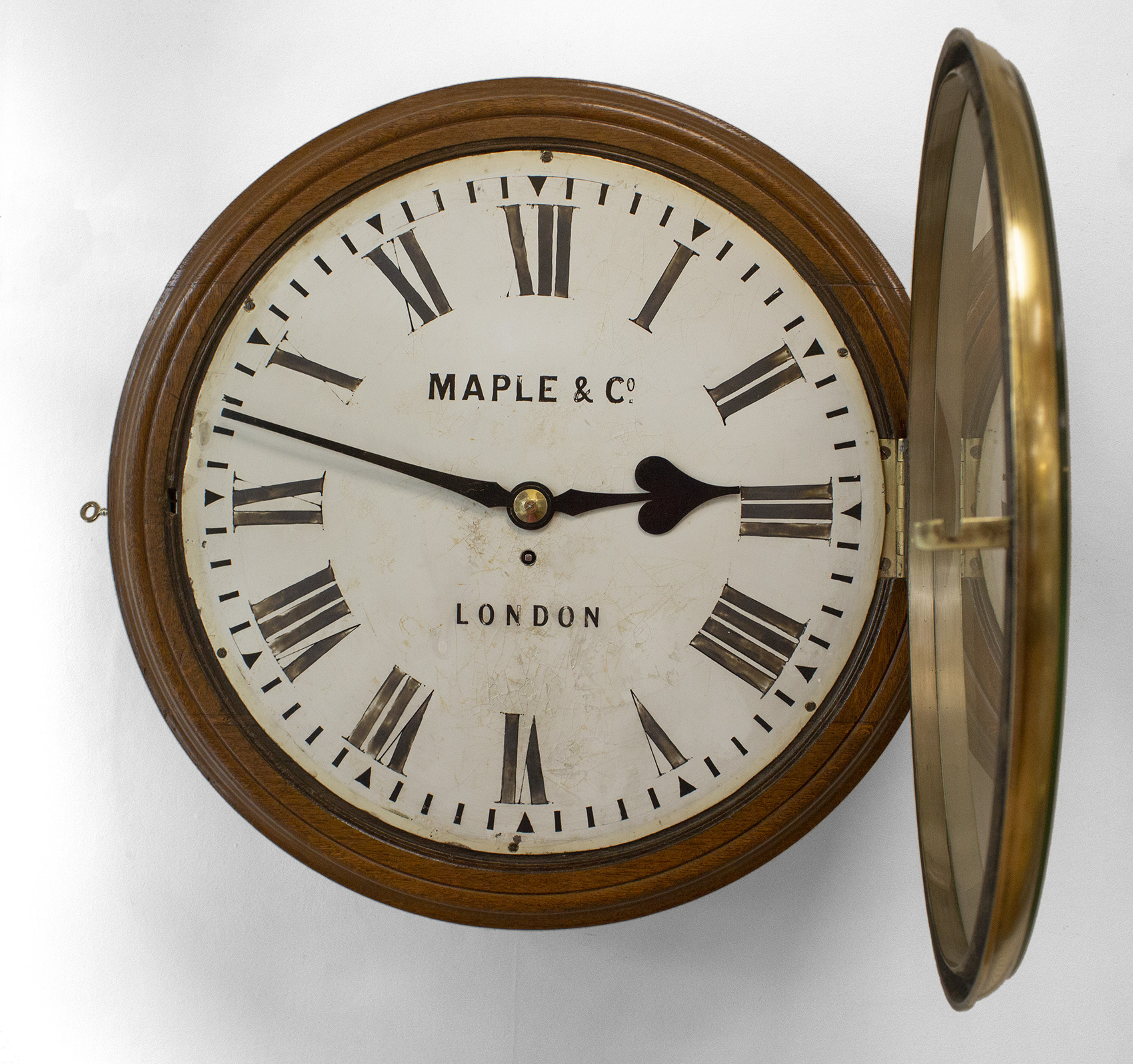 18inch dial fusee Dial Clock by Maple and Co. Carlton Clocks