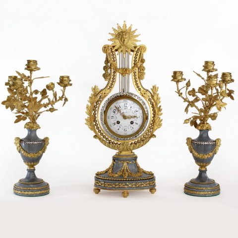 Tiffany-Lyre-clock-paste-pendulum
