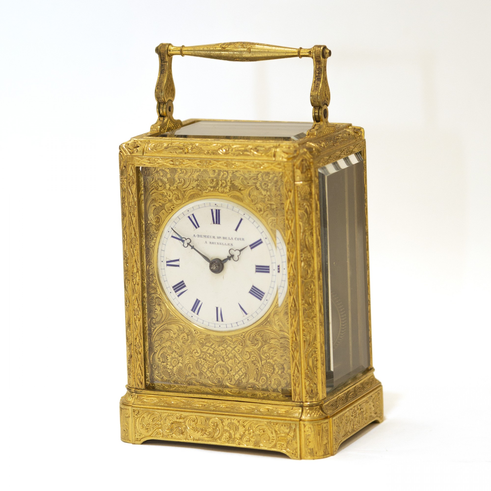 Paul Garnier Carriage clock with ChaffCutter Escapement Carlton Clocks