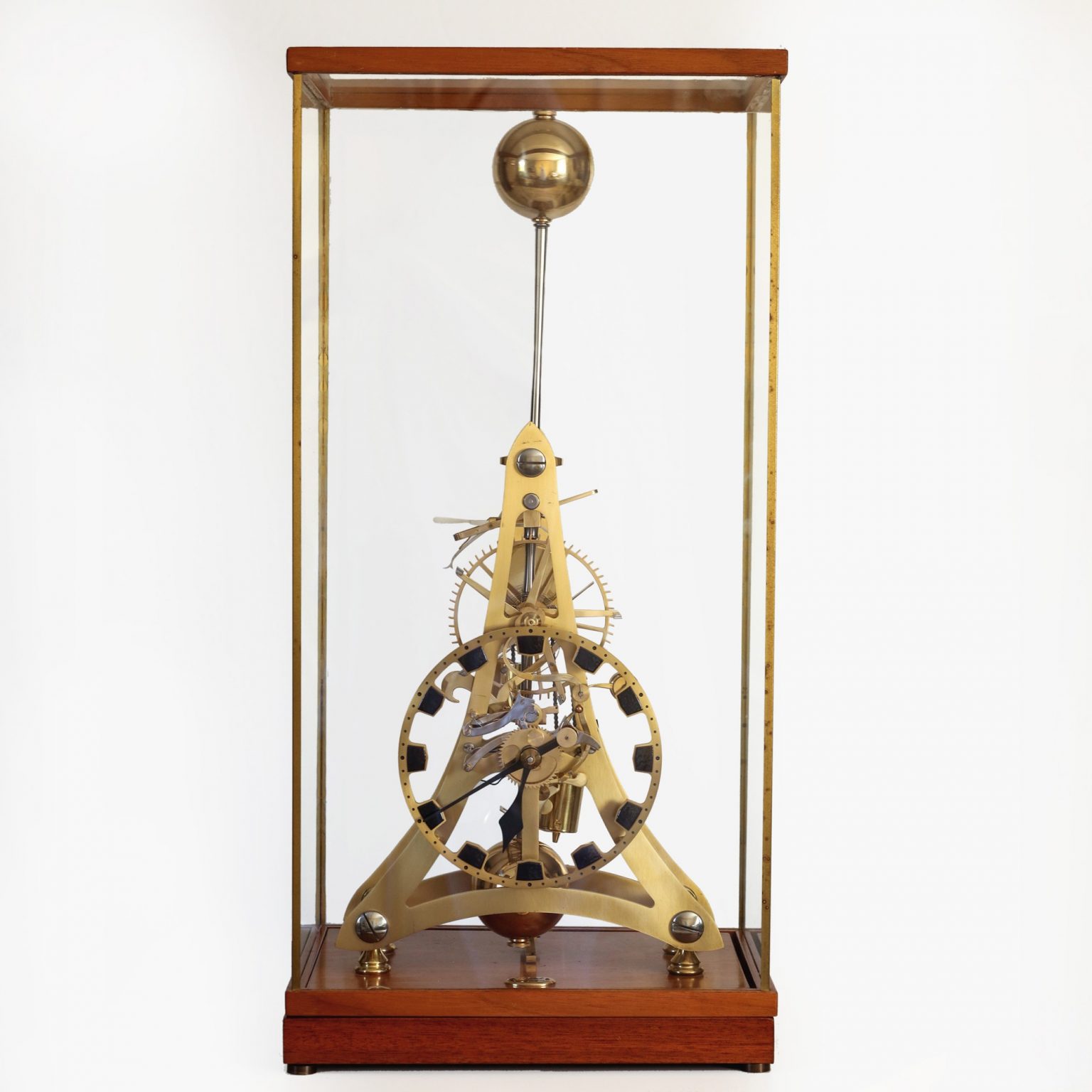 Weightdriven Skeleton Mantel clock, Dent of London Carlton Clocks