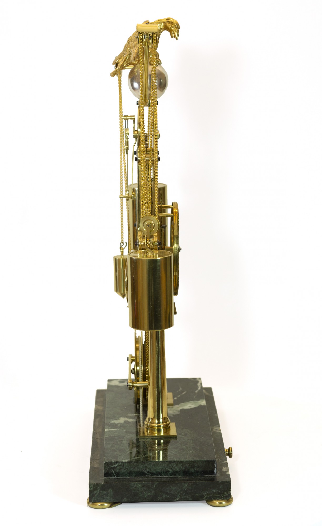 Weightdriven Skeleton Mantel clock, Dent of London Carlton Clocks