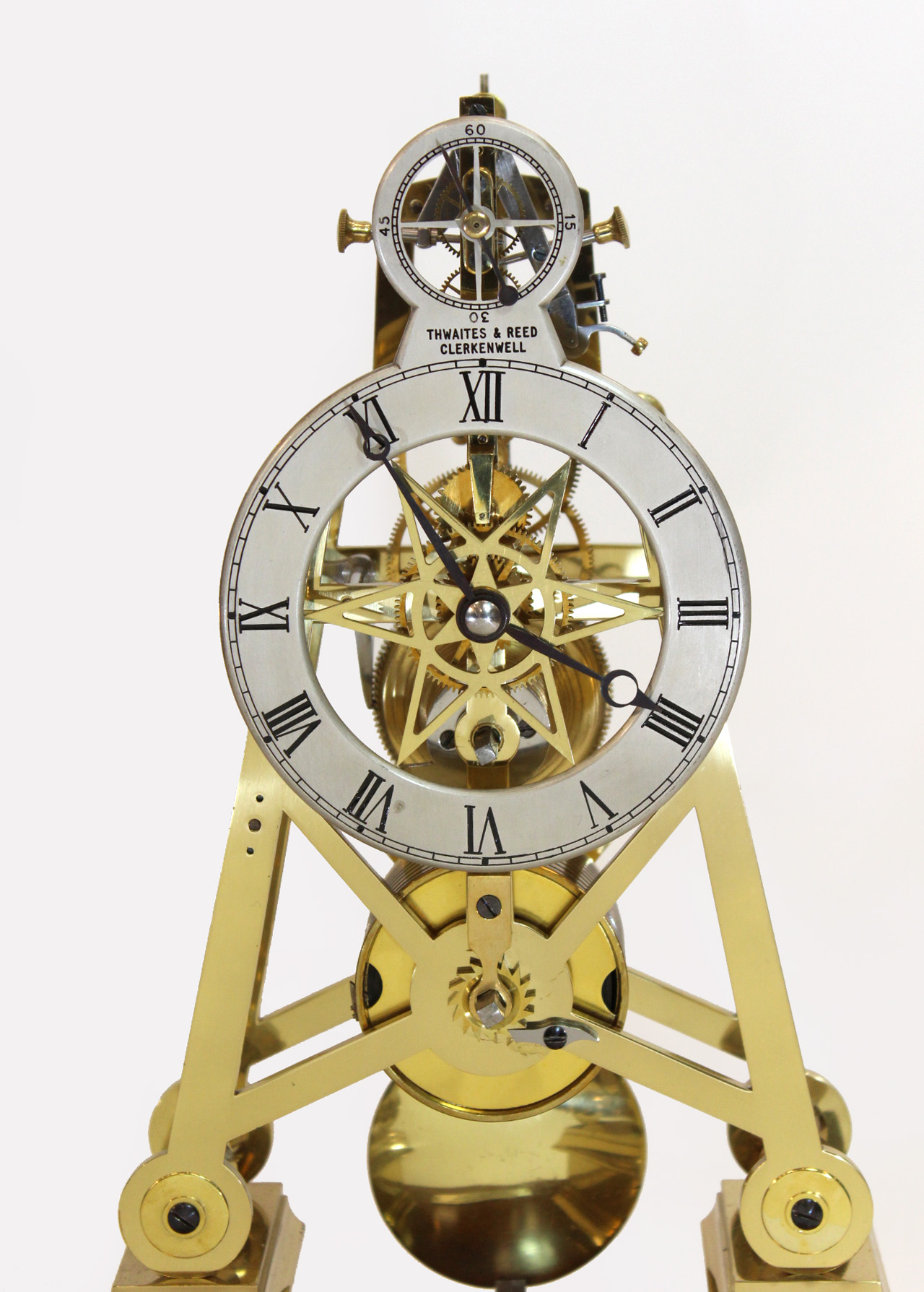 Skeleton Clock by Thwaites and Reed Carlton Clocks