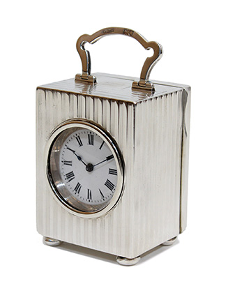 Silver carriage clock