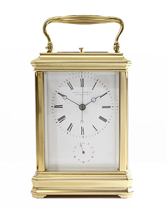 Centre seconds carriage clock