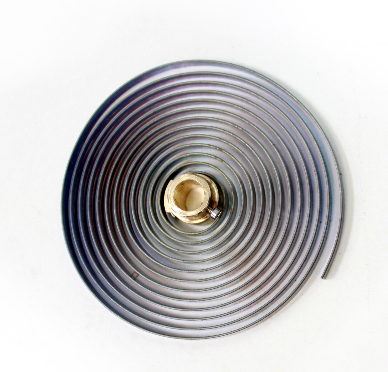 EU003 Colleted Eureka clock hairspring Carlton Clocks