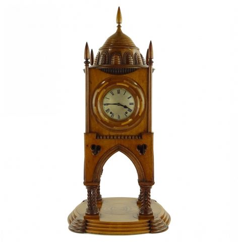 Marquetry-table-clock