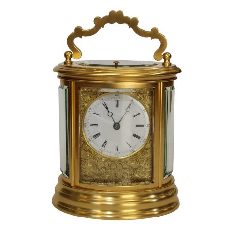 Oval carriage clock