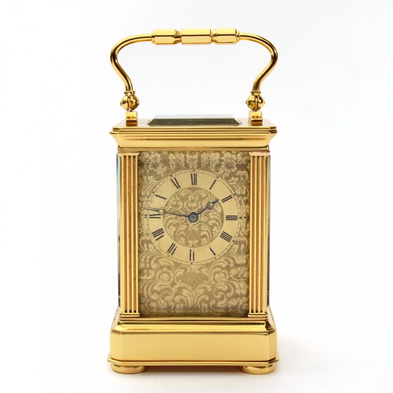 Small French bellstriking alarm Carriage Clock Carlton Clocks
