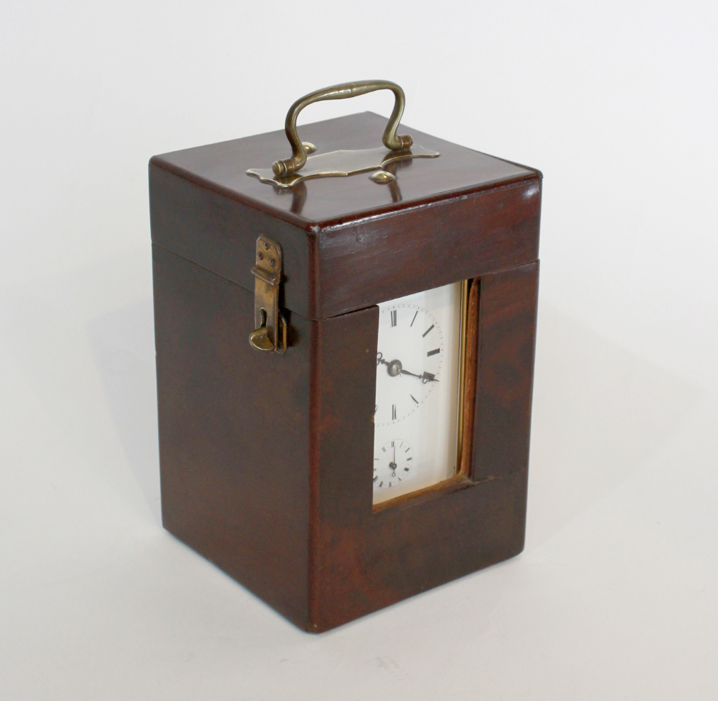 Small French bellstriking alarm Carriage Clock Carlton Clocks