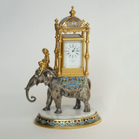 Elephant howdah carriage clock Alphonse Giroux