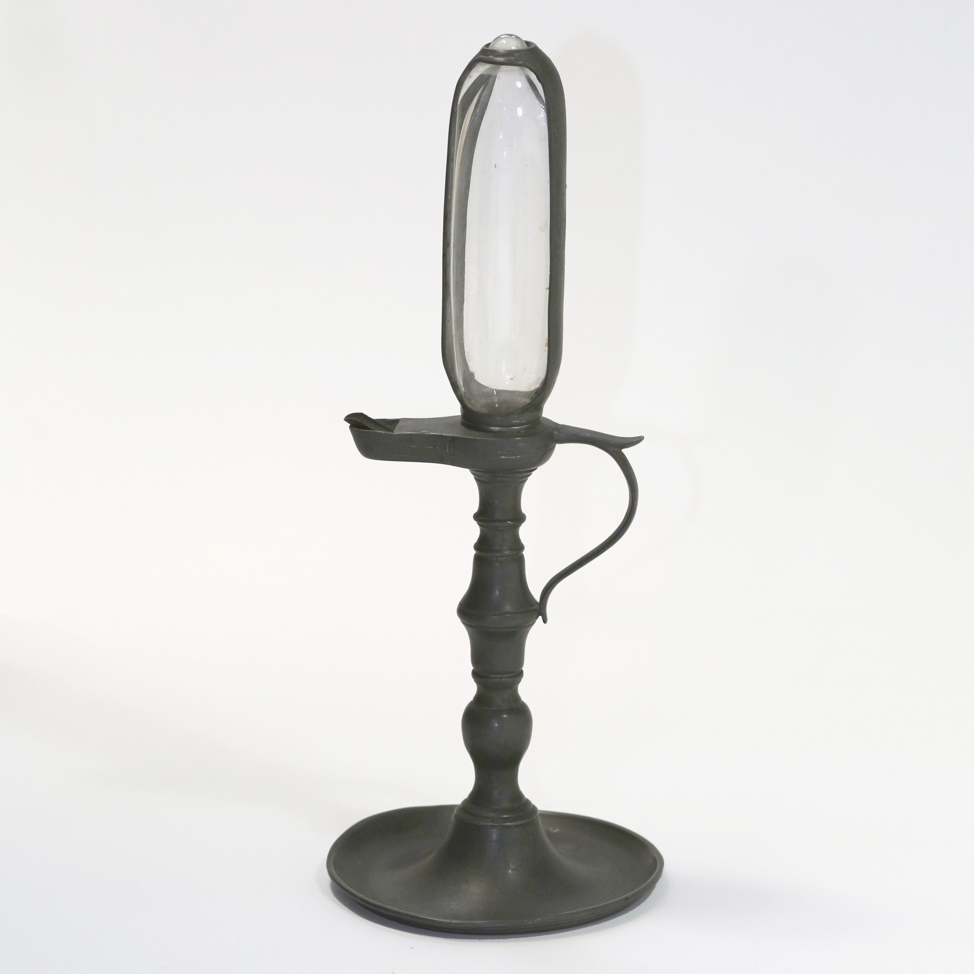 Pewter Whale Oil Lamp clock Carlton Clocks