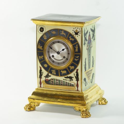 Decorative-antique-clock-Egyptian-styling